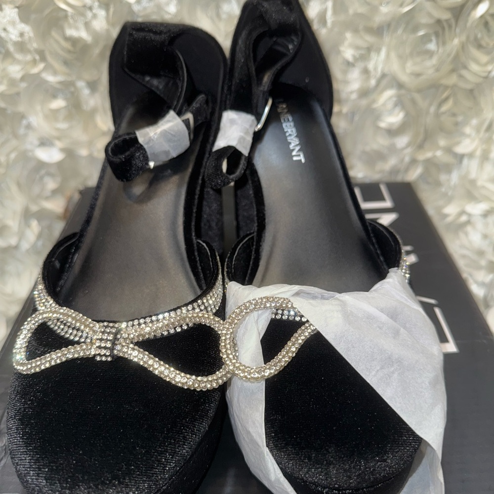 Lane Bryant Black Rhinestone Heels